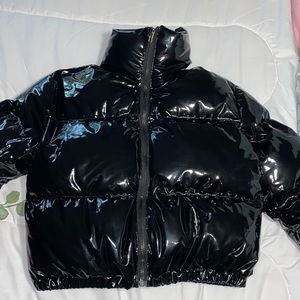 Black bubble coat